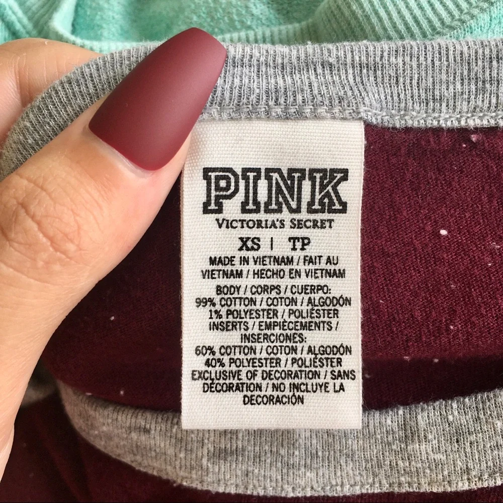 🔴 4 for $25 PINK Victoria’s Secret Raglan Tee - Picture 4 of 5